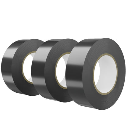 SWRT 0.75" x66ft 3 Pk Electrical Tape, Waterproof Flame Retardant.