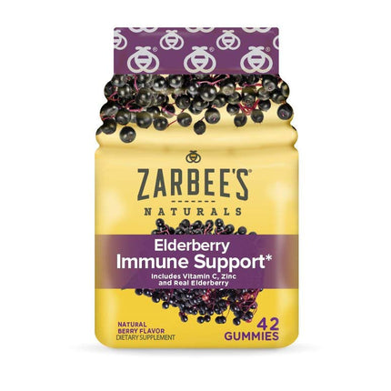 Zarbee's Adult Elderberry Immune Support Gummies, Berry 42ct
