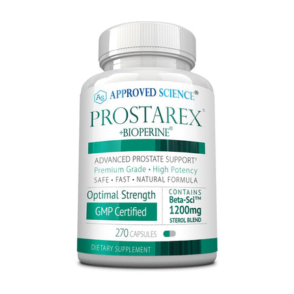 Approved Science Prostarex - Prostate Supplement - Saw Palmetto, 1200mg Beta-Sitosterol, Bioperine - 270 Capsules - 3 Month Supply
