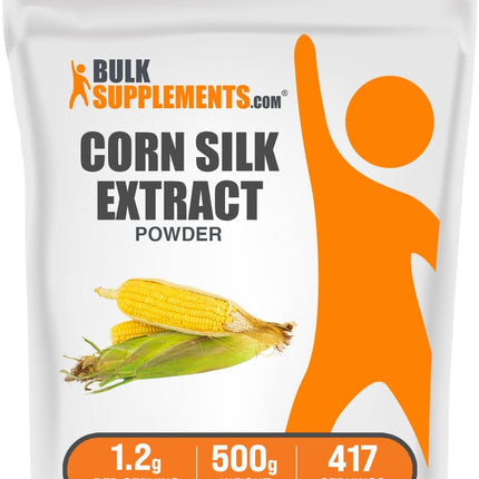 BulkSupplements.com Corn Silk Extract Powder - Corn Silk Supplement, Zea Mays Extract - Vegan & Gluten Free, 1.2g per Serving, 500g (1.1 lbs) (Pack of 1)