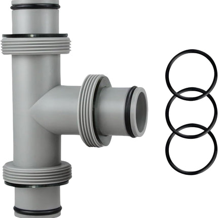Taudang 1-1/2 inch T Tee Joint Pool Filter Pump Hose Connector 1.5" to 1.5" Replacement for Intex Swimming Pool Pumps,Pool Hose Adapter and Filter Pumps (3 interfaces)