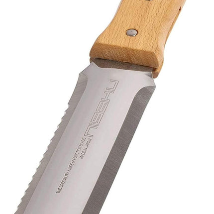 NISAKU NJP650 The Original Hori Hori Namibagata Stainless Steel Weeding Knife, 7.25-Inch Blade
