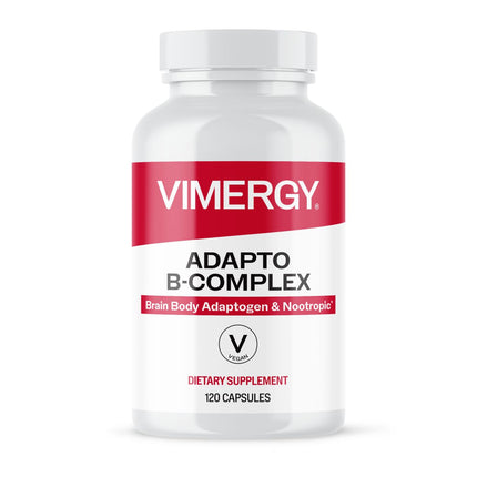 Vimergy Adapto B Complex, 120 Servings – High Potency with 8 B Vitamins, Rhodiola & Hawthorn Berry – Supports Mental Energy, Cognition, Mood - Non-GMO, Kosher, Vegan, Paleo, No Gluten, No Soy
