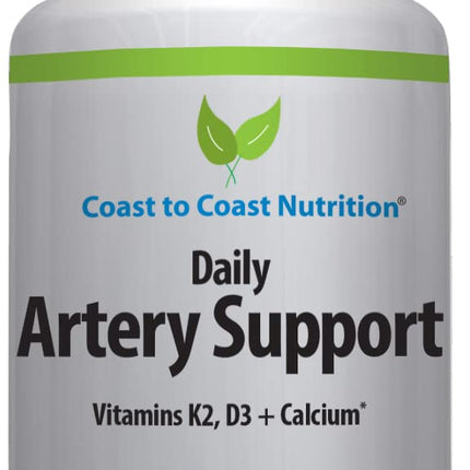 Coast to Coast Nutrition Artery Support - Artery & Circulation Supplements for Blood Flow – Vitamin K2 & D3 Blood Circulation Supplements for Men and Women - 60 Capsules