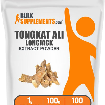 BulkSupplements.com Longjack Extract Powder - Tongkat Ali Extract, Tongkat Ali for Men & Women - Gluten Free, 1g per Serving, 100g (3.5 oz) (Pack of 1)