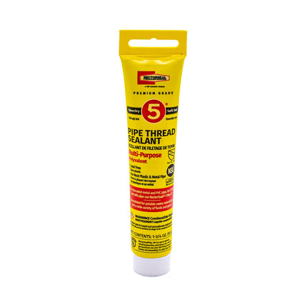RectorSeal No. 5 25790 Pipe Thread Sealant, Lubricates & Protects Threads, Soft Setting, Slow Drying, & Permits Easy Breakout and Contains No Other Metals, 1.75 oz