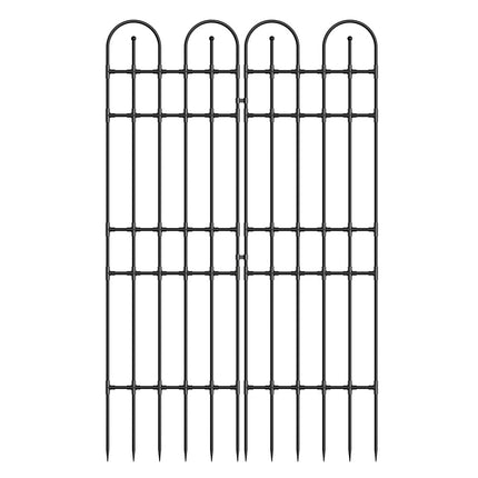 PICNICNI Black Garden Trellis, 71x21 Inch Metal Arch Decoration with Rustic Iron & Black Coating, 2 Pack Outdoor Plant Support for Climbing Roses, Vines, Flowers, Vegetables