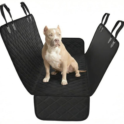 Active Pets Black Standard Dog Car Hammock Back Seat Cover, Waterproof Backseat Cover Protector for Truck Bench Rear of Sedans or SUVs, Essential Pet Supplies Vacuum or Wipe Clean, Machine Washable