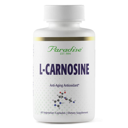 Paradise Herbs L-Carnosine, Super Potent, Ultra Pure, Antioxidant, Vegan, Non GMO, Gluten Free, 60 Vegetarian Capsules