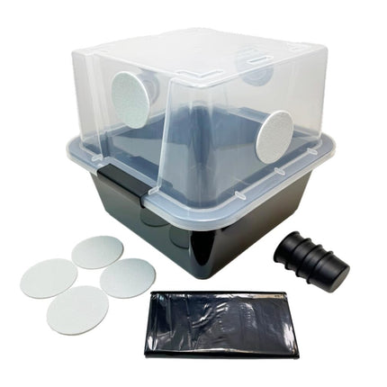 Myco Labs Grower's Select 28Q Cube Mushroom Monotub Fruiting Chamber with Filter Disks and Liner