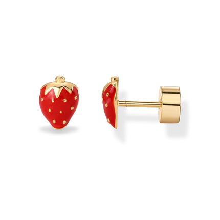 PAVOI Dainty Stud Earrings for Women, Yellow Gold, Size 7 x 5.5 Millimeters