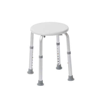 Drive Medical Shower Stool - Adjustable Height - Lightweight Aluminum Construction - 300 Lb Weight Capacity - Compact Tub & Shower Seat - Safety Bath Accessory - White
