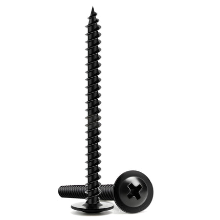 Wood Screws 2 Inch, 50 PCS FIXLINK Premium Truss Head Phillips Silver Wood Screws, Self Tapping Zinc Plated Modified Fast Truss Head Wood Screw Used in Indoor Furniture, Woodworking (#8 x 2)