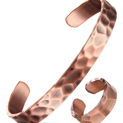 Fashtour Pure Copper Bracelet & Ring Set for Men & Women, Handmade