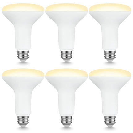 Sigalux BR30 Indoor LED Flood Bulbs for Recessed Cans, 7.5W (65W Replacement), 650LM, Soft White 2700K, Smooth Dimming, CRI 80, 110° Wide Beam, E26 Medium Base, Energy-Saving Lighting, 6 Pack