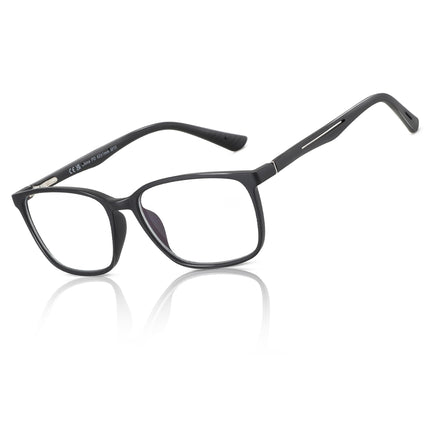 BLUEMOKY Mens Reading Glasses Classic : Square Readers Black Rectangular - Anti Glare Eye Strain (Black 2.75x)