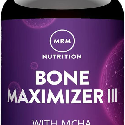 MRM Nutrition Bone Maximizer III - Supplement for Women & Men- New Zealand MCHA Calcium with Vitamin D3 and Vitamin K2 MK-7, High Potency Bone Health Formula with Magnesium and Zinc - 50 Servings
