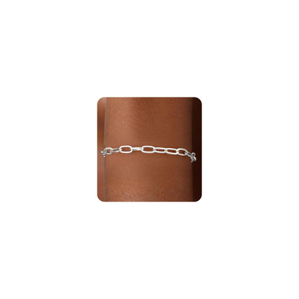 Treasure Bender S925 Sterling Silver Paperclip Chain Bracelets 7inches