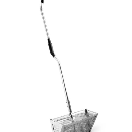 Exact Design Sand Flea Rake,16-Inches Wide Basket, 52” Long Strong Assembly Handle, Sharp Teeth, Curved Handle Design [3 Pieces Assembly Handle Version]