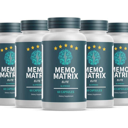 (5 Pack) Memo Matrix Capsules, Official MemoMatrix Supplement Pills with Premium Ingredients, Advanced Formula Support for Active Lifestyle & Overall Wellness Reviews (300 Capsules)