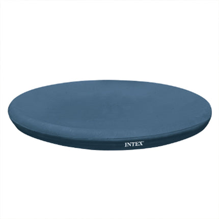 Intex 28026E UV Resistant Deluxe Debris Pool Cover for 13-Foot Intex Easy Set Above Ground Swimming Pool, Vinyl Round Cover with Drain Holes and Nylon Tie-Down Ropes, Blue