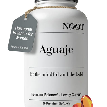 NOOT Aguaje Oil Softgel 1000 mg | Natural Phytoestrogens For Women & Organic Peruvian Aguaje Supplement | Ideal for Wellness, Skin Glow, Curves, Hair Strength & Hormone Balance For Women - 60 Softgels