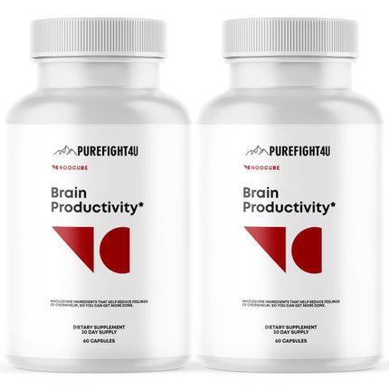 Brain Productivity Supports Focus, Memory & Cognitive Function | Dietary Supplement | 2 Bottles