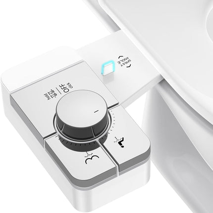 Vestomeli Upgrade Bidet Attachment for Toilet Seat, Adjustable Angle Dual Nozzle, Self-Cleaning, Non-Electric Bidet Attachment for Rear & Feminine Wash, Controllable Fresh Cold Water Pressure