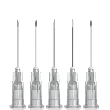 100Pcs 27Ga 1 Inch Needle with Cap for Lab Supplies, Measuring and Industrial, Individually Packed Accessories