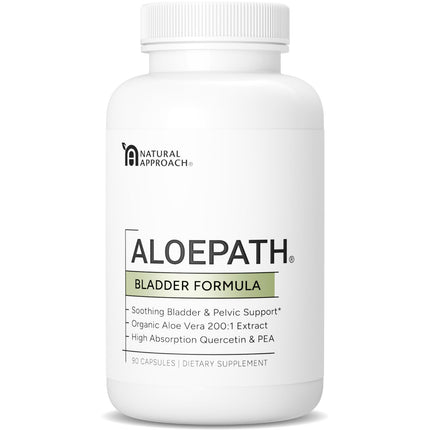 ALOEPATH Bladder Support & Pelvic Wellness Supplement with Organic Aloe Vera – Maximum Strength Formula with Quercetin, Pea & L-Arginine for Urinary Comfort – USA Manufactured (90 Capsules)
