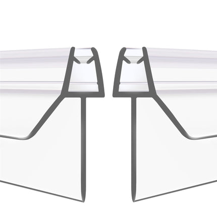 GEZMR 2-Pack Frameless Shower Door Bottom Seal (1/4'' X 39'') Clear Glass Shower Door Sweep Strip can Covers up to 23mm Gap - Stop Leaks