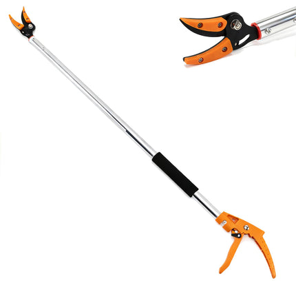 3.5 ft (1.0m) Cut & Tree Trimmer for Precision Gardening Pruning & Fruit picking, 40 in Long Reach Pruning Shears - Lightweight Aluminum Rust-Resistant Picker, Branch Bypass Loppers(1/2" Max Cut)