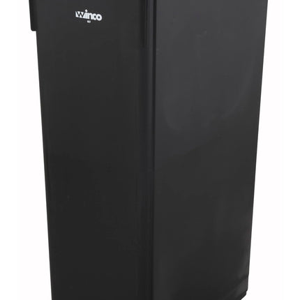 Winco Slender Trash Can, 23-Gallon, Black
