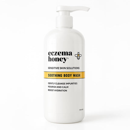 ECZEMA HONEY Soothing Body Wash - Daily Shower Gel & Eczema Treatment - Sensitive Skin Body Wash for Adults, Kids, & Babies - Body Cleanser for Eczema Relief (13 Oz)