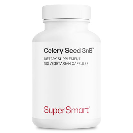 Supersmart - Celery3nb 150mg per Day (Patented) - Natural Celery Seed Extract Supplement - Well-Tolerated Phthalides | Non-GMO & Gluten Free - 100 Vegetarian Capsules