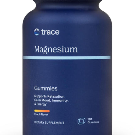 Trace Minerals Magnesium Gummies - Supports a Calm Mindset - Magnesium Chewables for Kids & Adults - Bone, Digestion, Heart Health & Immune Support - Peach Flavor - 120 Count (120 Servings)