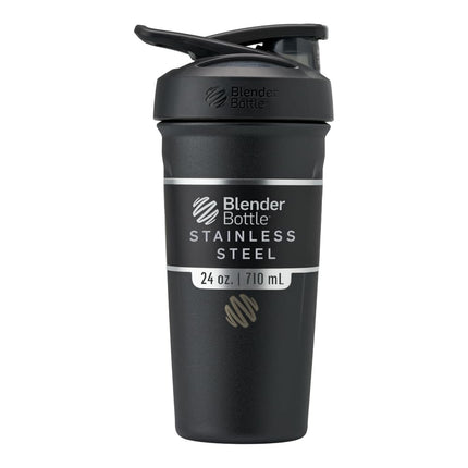 BlenderBottle Sport Twist Insulated Stainless Steel Shaker Bottle with Wire Whisk, 24-Ounce, Blue – Protein Shakes & Hydration for Athletes & Fitness Enthusiasts, Easy Mixing, Keeps Drinks Cold, Twist Cap