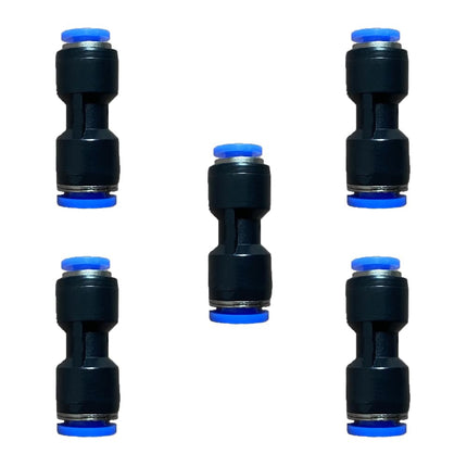 1/4" OD x 5/32" OD Pneumatic quick Connector Push to Connect fittings Straight reducer Union/Coupler (Pack of 5)