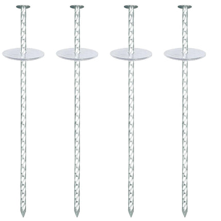 10" Landscape Stakes, 40 Pack Galvanized Metal Garden Stakes