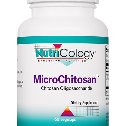 Nutricology MicroChitosan - Chitosan Oligosaccharide Supplement - Gut & Digestive Support - Antioxidant & Cleansing Support - Hypoallergenic - 20 Servings - 60 Vegicaps