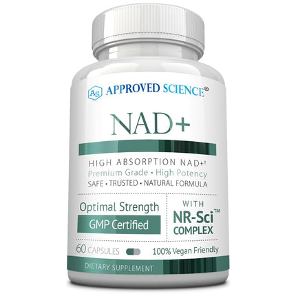 Approved Science NAD+ – 300mg NR, Quercetin, Vitamin B2, BioPerine – 60 Vegan Capsules – Pack of 1