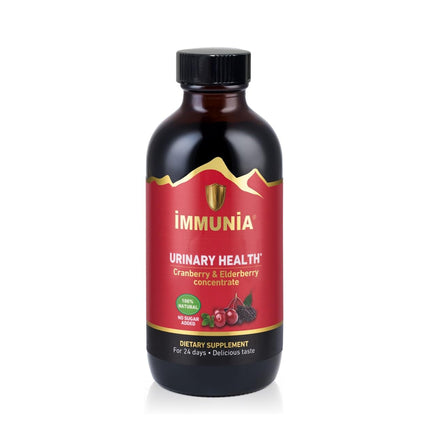 Immunia Urinary Health. Cranberry & Elderberry Concentrate for the Prevention of Urinary Infections. Natural. Delicious. 5 ml/Day. (1-Pack)