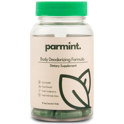Whole Body Natural Deodorizing Supplement, Vegan & Organic Internal Freshness Capsules for Underarms Odor, Bad Breath, Old People Smell, Feet Odor, Gluten Free, 30 Capsules 1 Daily (6-Month Supply)