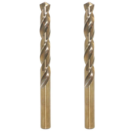6mm Metric M35 Cobalt Steel Extremely Heat Resistant Twist Drill Bit of 2pcs with Straight Shank to Cut Through Hard Metals Such as Stainless Steel and Cast Iron, 5% Cobalt M35 Grade HSS-CO