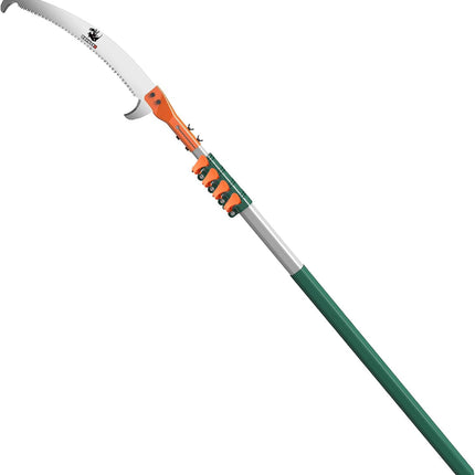 HUNKENR Tree Pruner Pole Saw Manual Extendable Long Tree Pruner Extendable，Pole Pruning Saw 18ft