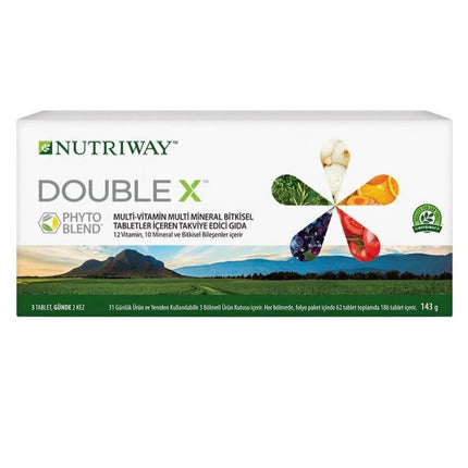 Nutrilite Double X Vitamin/Mineral/Phytonutrient Supplement - 31 Day Supply with 3-Compartment Case