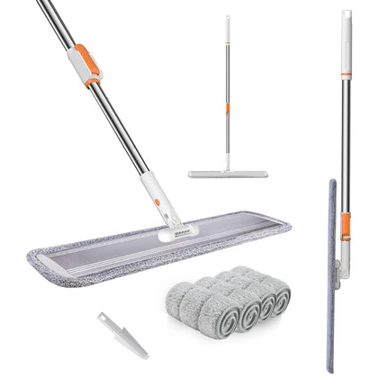 Microfiber Flat Mop 32 in with 4 Washable Pads for Hardwood Floors