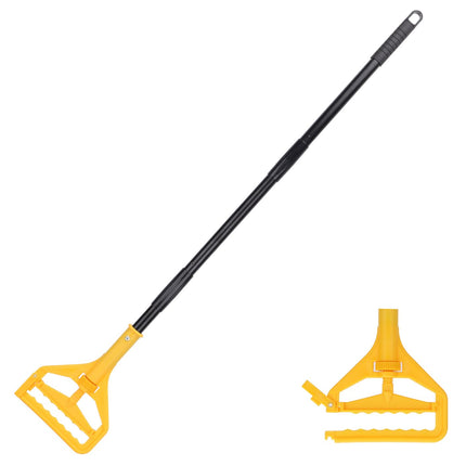 BeiLan Mop Handle Commercial Heavy Duty - 57 Inch Industrial Metal Mop Stick Replacement for Floor Cleaning - Professional Mops Head Replacement Holder