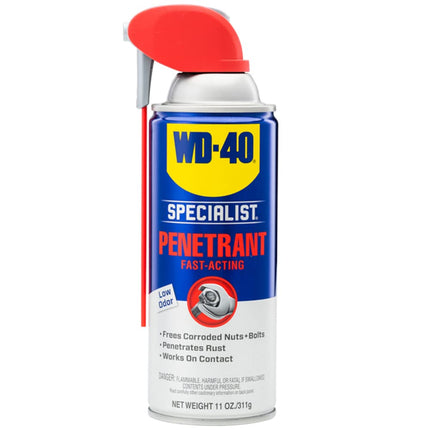 WD-40 Specialist Penetrant, Smart Straw, Fast-Acting, 11 OZ [1-Pack]