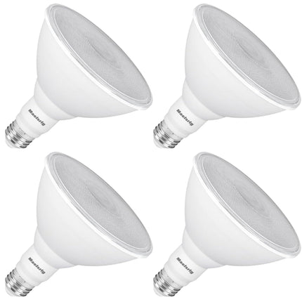 Maelsrlg PAR38 LED Flood Light Bulbs Outdoor, 18W (120W Equivalent), Daylight 5000K, Dimmable Weatherproof LED Outdoor Flood Lights with E26 Base, 1800LM, 4 Pack